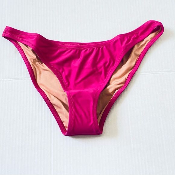 J Crew Radiant Fuchsia Heritage 1989 High Leg Bikini Bottom Sz M NWT - Picture 5 of 11